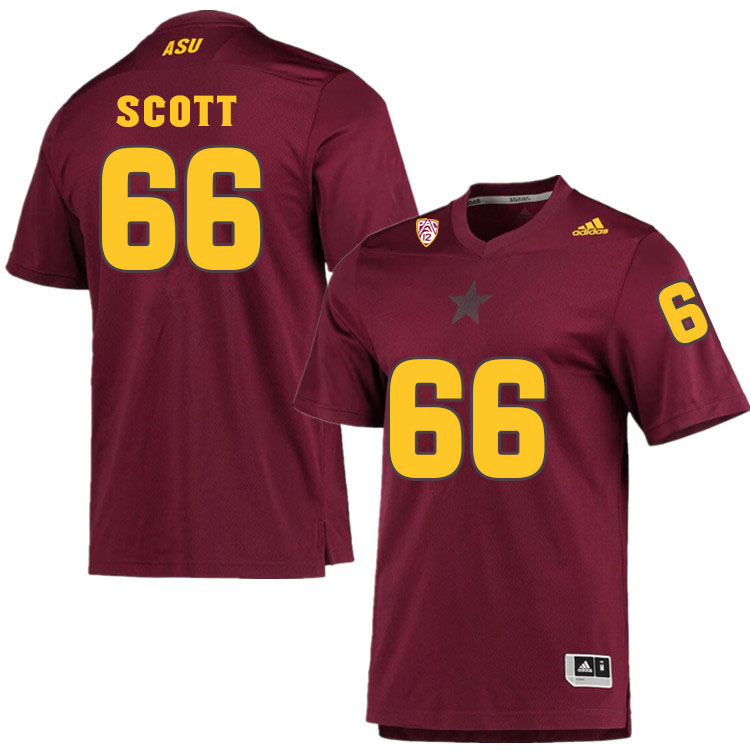 Men #66 Ben ScottArizona State Sun Devils College Football Jerseys Sale-Maroon - Click Image to Close
